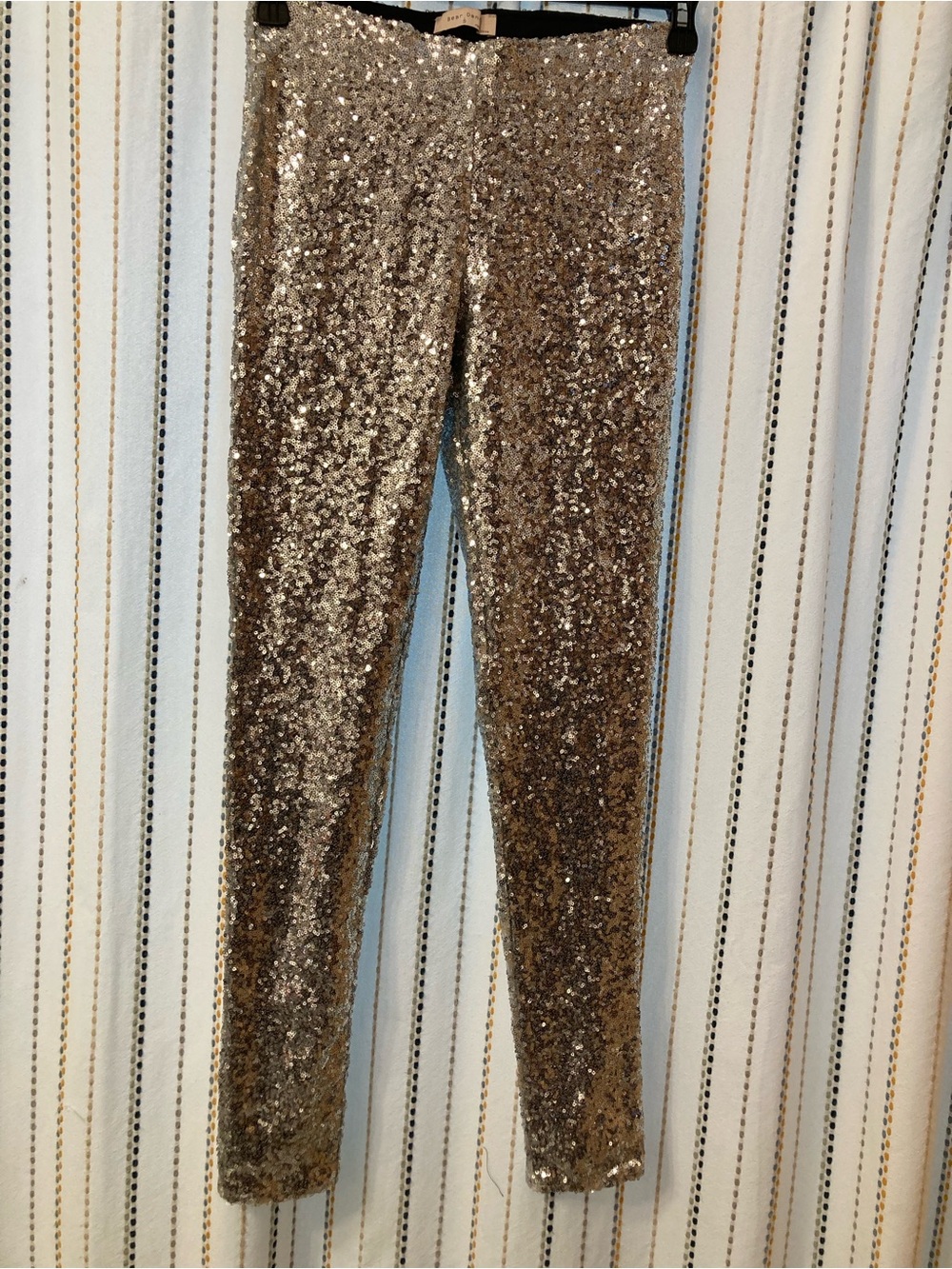 Bear Dance Silver Sequin girls Leggings size S